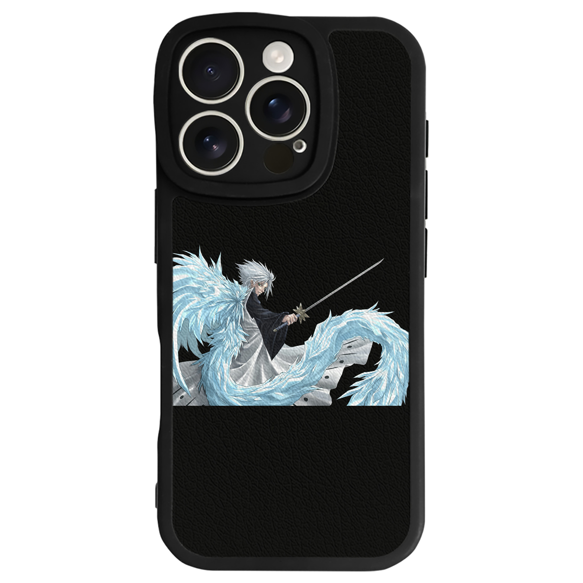 （画像用） ブリーチ 日番谷冬獅郎（ひつがや とうしろう） BLEACH Hitsugaya Toushirou 【iPhone 16シリーズ対応】シリコンスマホケース（レザー調） 材質：シリコン